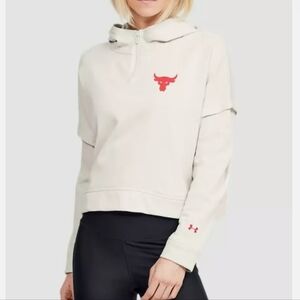 Under Armour Project Rock 3/4 zip hoodie Warrior Mana loose fit size L PTP 26 in